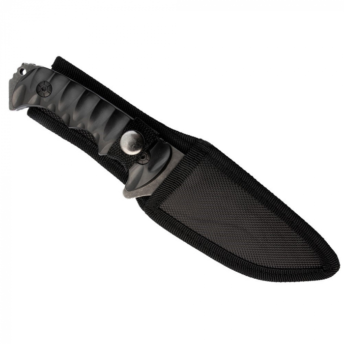 Cutit de vanatoare IdeallStore®, Safari Mix, 23 cm, negru, teaca inclusa [10]