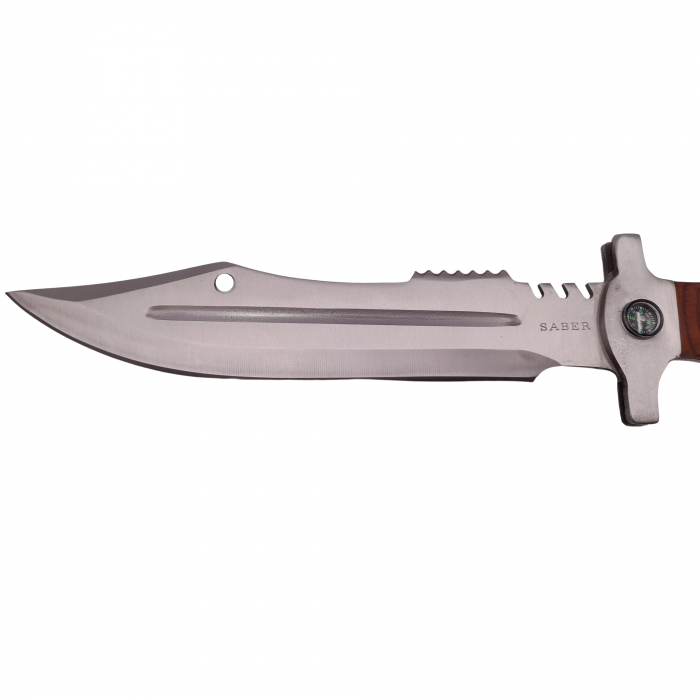 Cutit de vanatoare IdeallStore®, Silver Saber, gri, 35 cm, teaca inclusa [4]