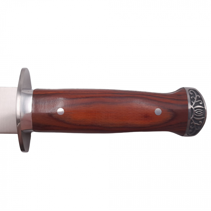 Cutit de vanatoare IdeallStore®, Spanish Inquisition, tais dublu, otel inoxidabil, maro, 32.5 cm, teaca inclusa [4]