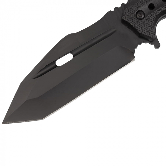 Cutit de vanatoare IdeallStore®, Survival Avenue, otel inoxidabil, 23 cm, negru [3]