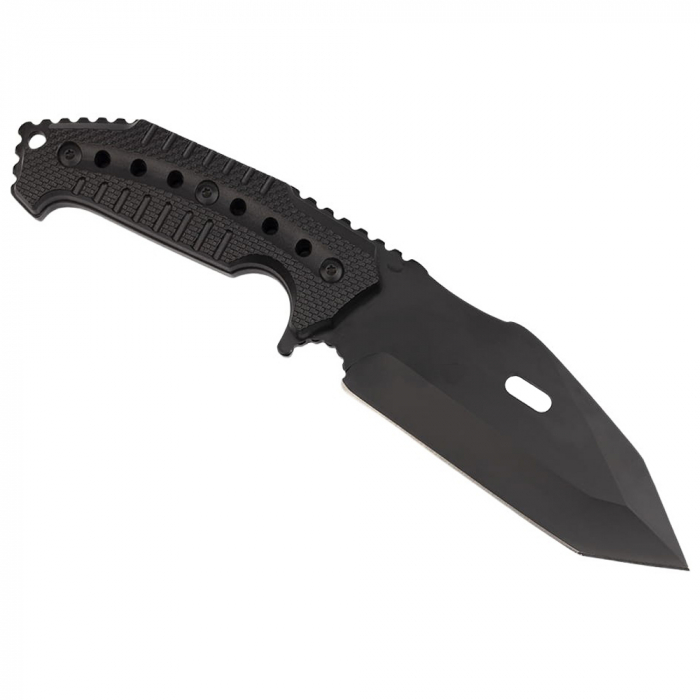 Cutit de vanatoare IdeallStore®, Survival Avenue, otel inoxidabil, 23 cm, negru [5]