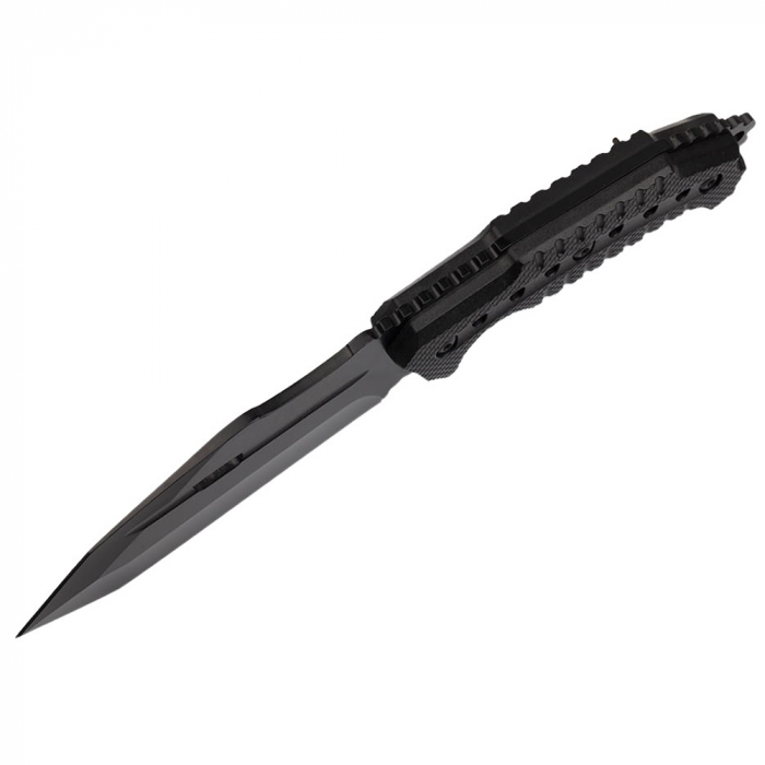 Cutit de vanatoare IdeallStore®, Survival Avenue, otel inoxidabil, 23 cm, negru [4]
