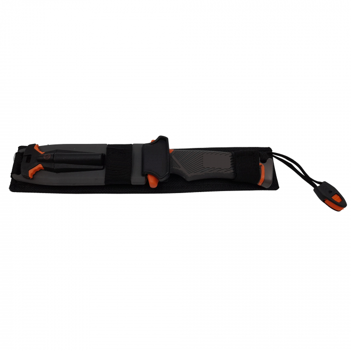 Cutit de vanatoare IdeallStore®, Survival King, 25 cm, otel inoxidabil, portocaliu, husa inclusa [6]