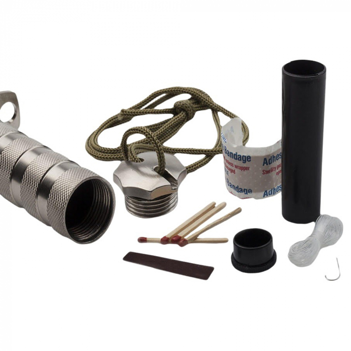 Cutit de vanatoare IdeallStore®, Survival Pursuit, 35 cm, otel inoxidabil, argintiu, teaca inclusa [5]