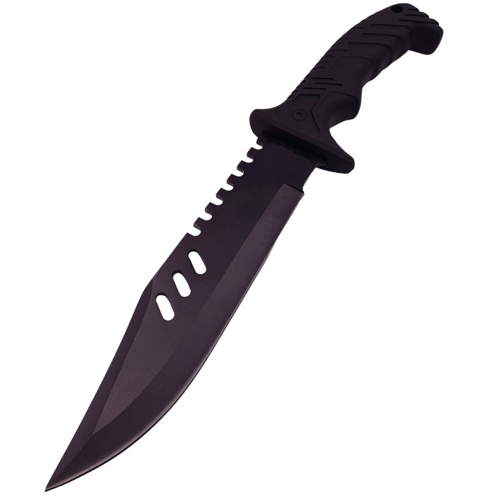 Cutit de vanatoare IdeallStore®, Tactical Rambo, 32 cm, negru, teaca inclusa [3]