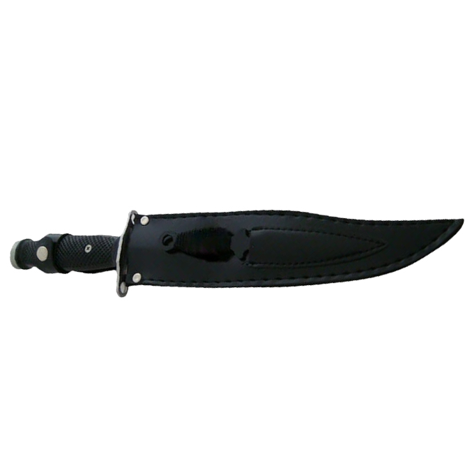 Cutit de vanatoare IdeallStore®, Unity Blade, 36 cm, argintiu, teaca piele inclusa [5]