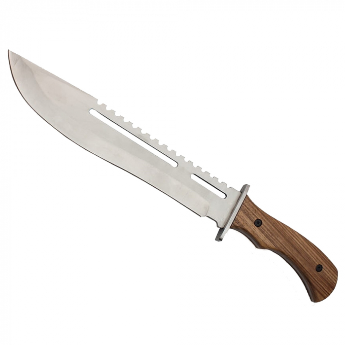 Cutit de vanatoare IdeallStore®, Wood Specialist, 40.5 cm, otel inoxidabil, maro, husa inclusa [4]
