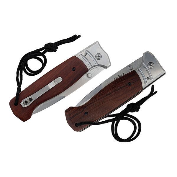 Cutit de vanatoare pliabil, maner lemn, 28 cm, maro [7]