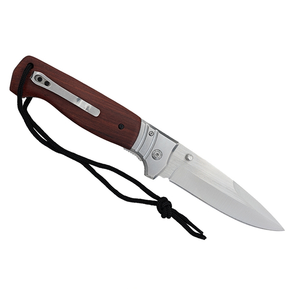 Cutit de vanatoare pliabil, maner lemn, 28 cm, maro [5]