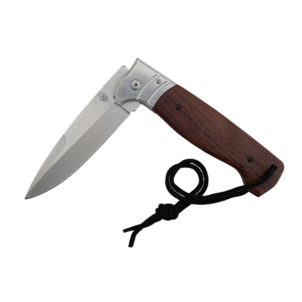 Cutit de vanatoare pliabil, maner lemn, 28 cm, maro [2]