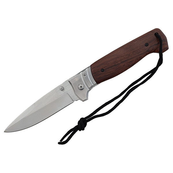 Cutit de vanatoare pliabil, maner lemn, 28 cm, maro [1]