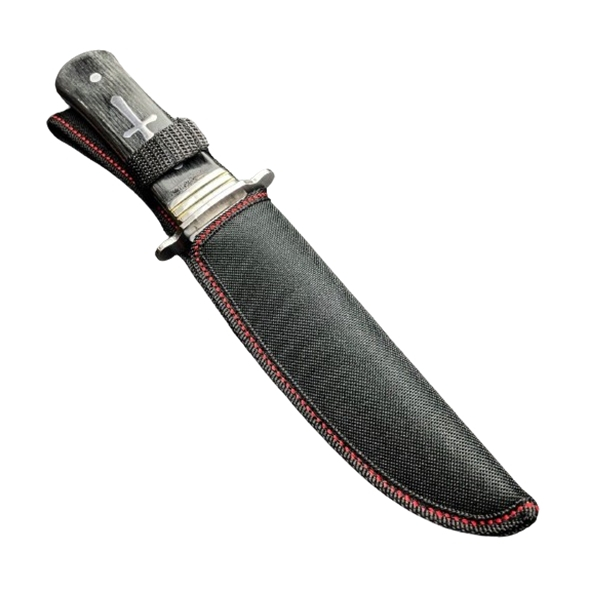 Cutit de vanatoare Tang Hunter si 3 Cutite de aruncat, IdeallStore® , 28 cm ,Otel inoxidabil [9]