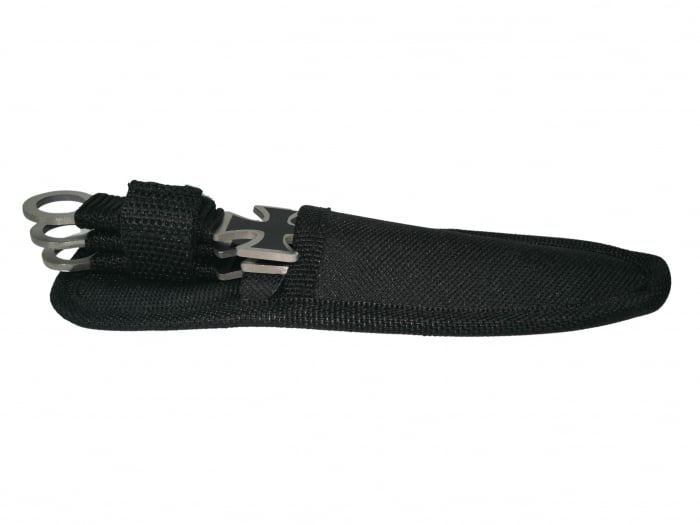 Cutit de vanatoare Tang Hunter si 3 Cutite de aruncat, IdeallStore® , 28 cm ,Otel inoxidabil [5]