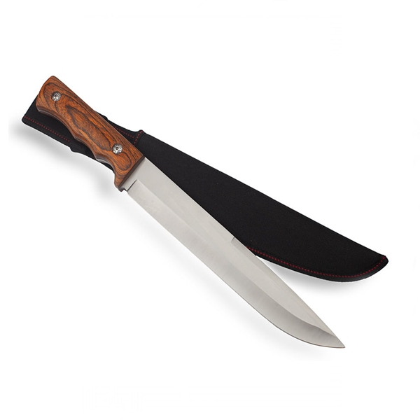 Cutit de vanatoare, Wood Brown, 37.5 cm, maro, lemn, teaca inclusa [7]