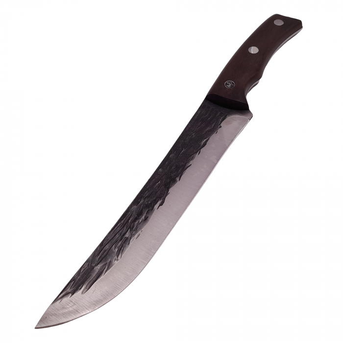 Cutit japonez IdeallStore®, lucrat manual, Hunter Pride, 30.5 cm, maro, teaca piele [3]