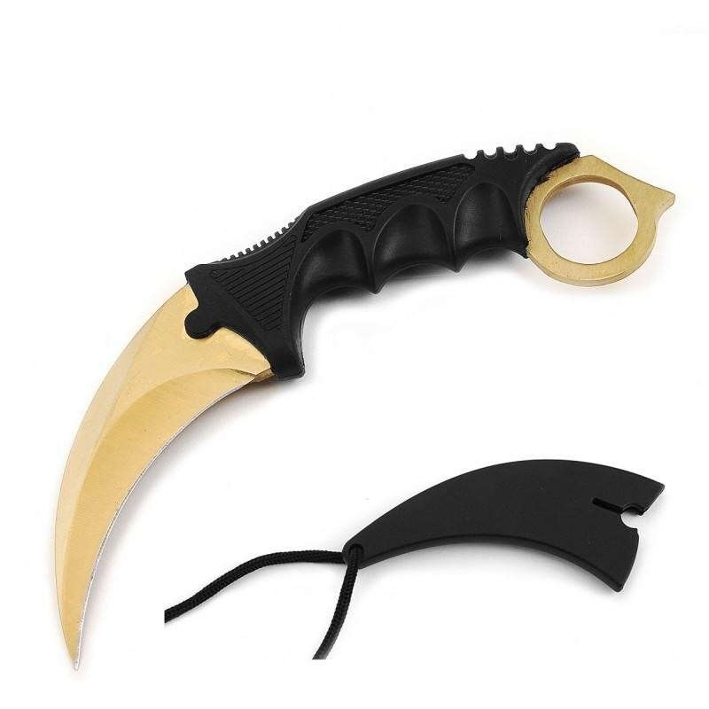 Cutit Karambit de antrenament, IdeallStore®, auriu, 18.5 cm [2]