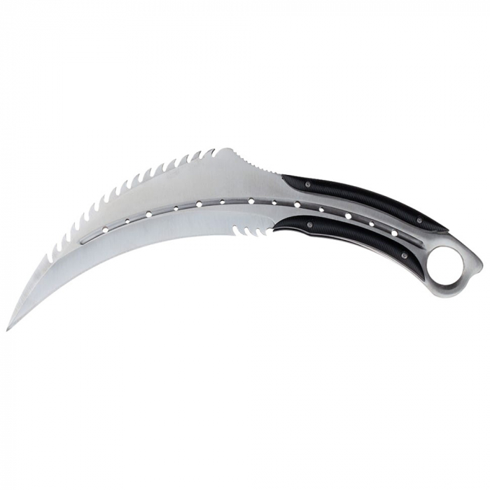 Cutit karambit IdeallStore®, Comando Specialist, otel inoxidabil, 33 cm, argintiu, teaca inclusa [5]