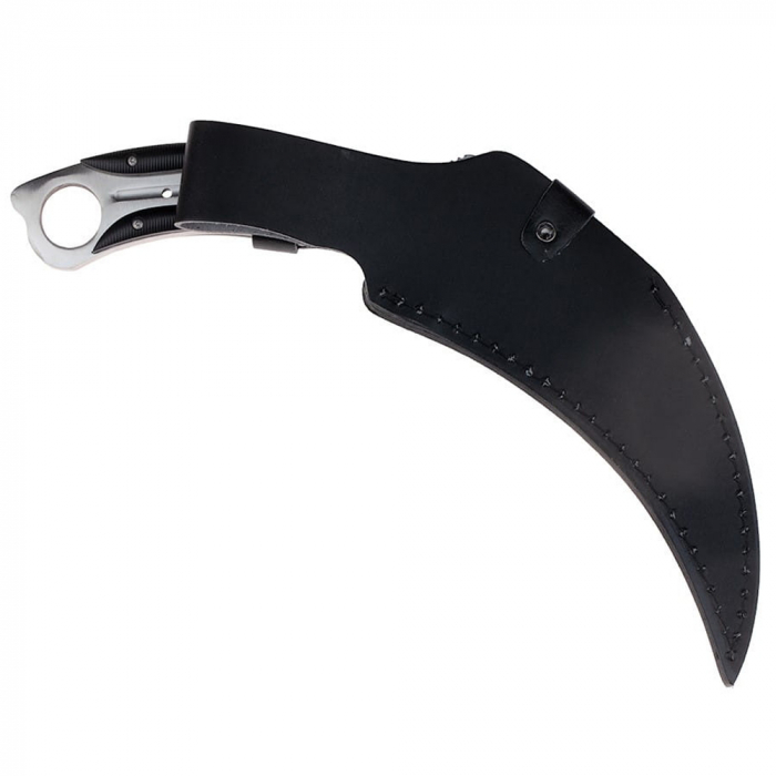 Cutit karambit IdeallStore®, Comando Specialist, otel inoxidabil, 33 cm, argintiu, teaca inclusa [10]