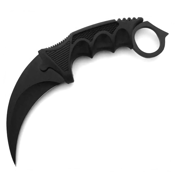 Set cutit karambit si spray paralizant chili DEPOX®, 19 cm/60 ml, Negru [3]