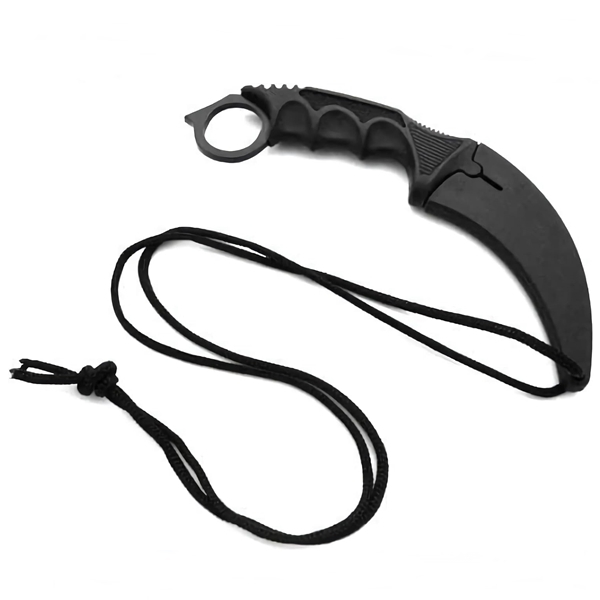 Set cutit karambit si spray paralizant chili DEPOX®, 19 cm/60 ml, Negru [7]