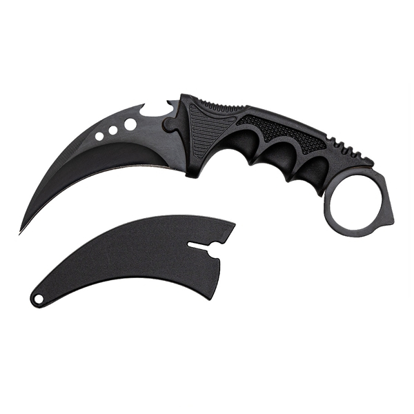Set doua cutite karambit vanatoare DEPOX®, lamă fixă, oțel inoxidabil 420, negru, 19 cm [2]