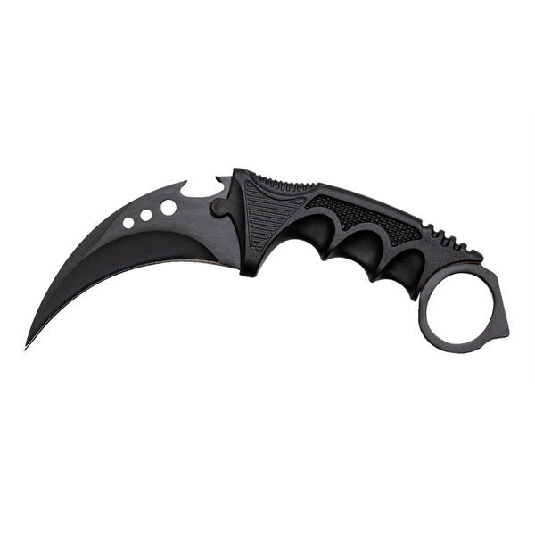 Set doua cutite karambit vanatoare DEPOX®, lamă fixă, oțel inoxidabil 420, negru/multicolor, 19 cm [3]