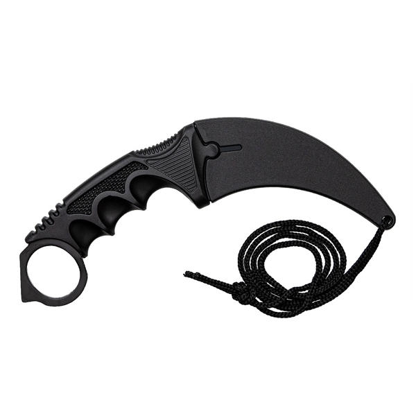 Set doua cutite karambit vanatoare DEPOX®, lamă fixă, oțel inoxidabil 420, negru/multicolor, 19 cm [6]