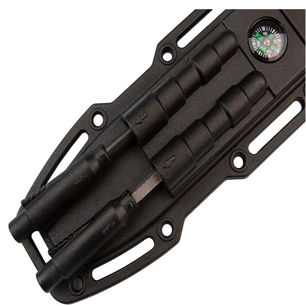 Cutit militar cu amnar si ascutitor , 27.5 cm  IdeallStore® , teaca multifunctionala [8]