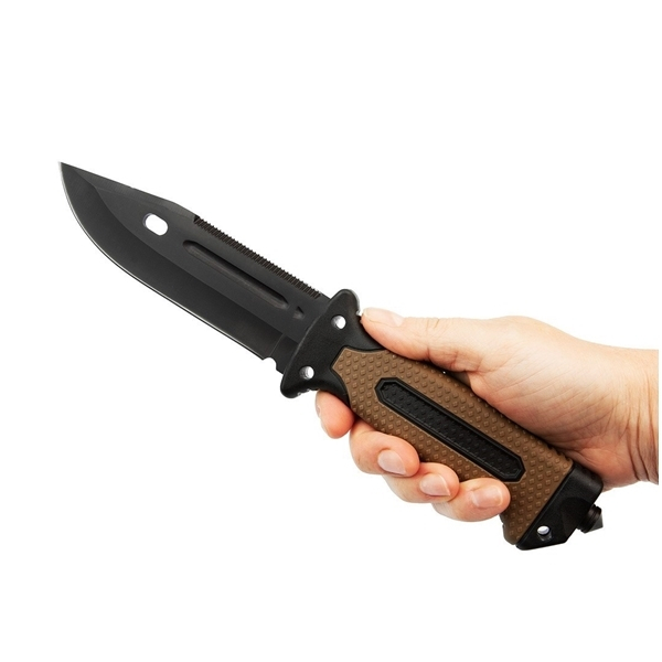 Cutit militar cu amnar si ascutitor , 27.5 cm  IdeallStore® , teaca multifunctionala [11]