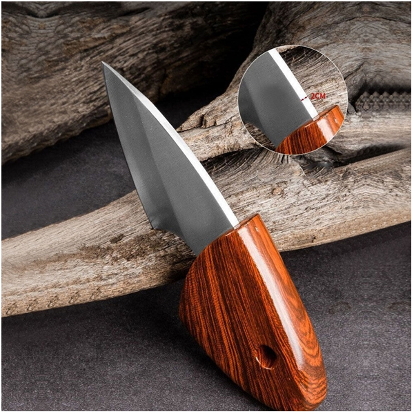 Cutit mini portabil, 10.5 cm,IdeallStore®, teaca lemn, otel inoxidabil [7]