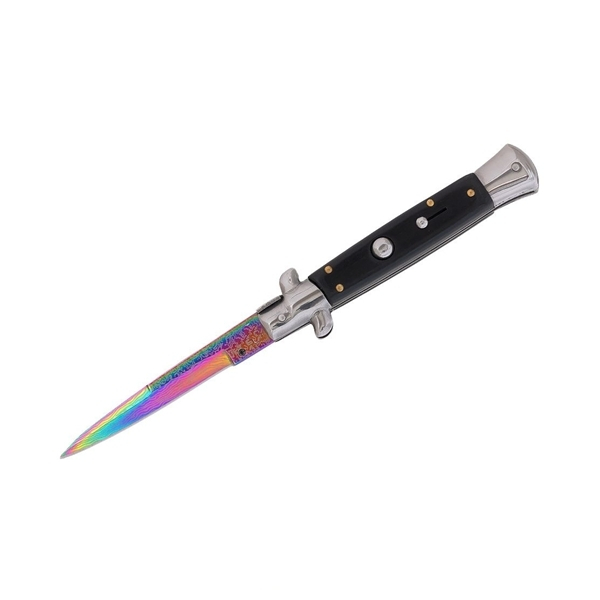 Set doua cutite pliabile cu arc, DEPOX®, design italian clasic, husă inclusă, 22 cm, multicolor [2]