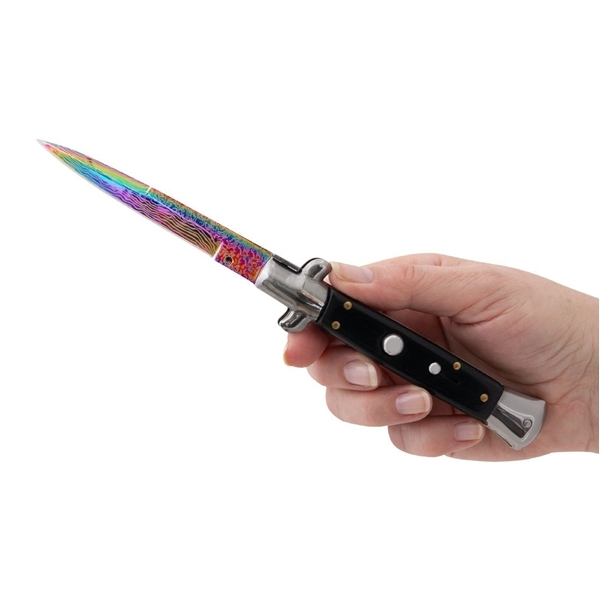 Set doua cutite pliabile cu arc, DEPOX®, design italian clasic, husă inclusă, 22 cm, multicolor [7]