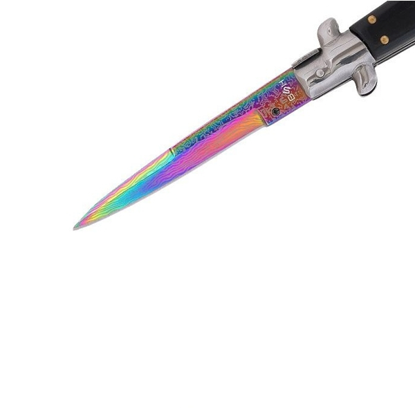 Set de doua cutite pliabile cu arc sicilian, DEPOX®, deschidere automată, 22 cm, multicolor [9]