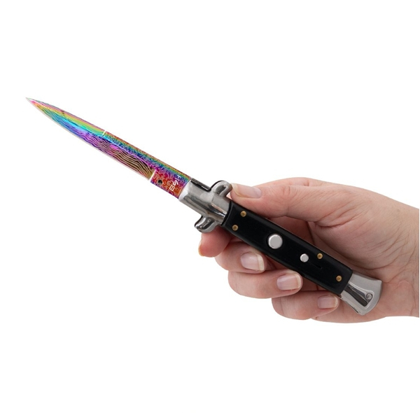 Set de doua cutite pliabile cu arc sicilian, DEPOX®, deschidere automată, 22 cm, multicolor [11]