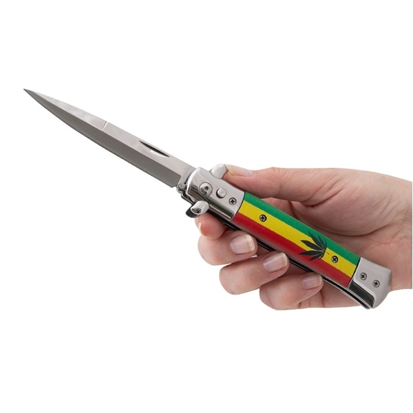 Set de doua cutite pliabile cu arc sicilian, DEPOX®, deschidere automată, 22 cm, multicolor [7]