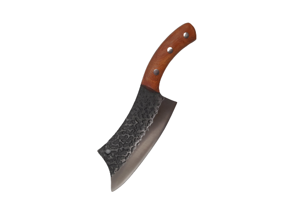 Cutit-satar, japonez, IdeallStore®, forjat manual, full tang 26 cm, otel inoxidabil, maner lemn, husa piele [5]