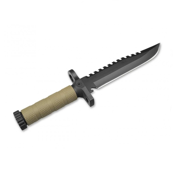 Cutit supravietuire cu ascutitor,busola,fluier si amnar, IdeallStore®, 31 cm, teaca inclusa [5]