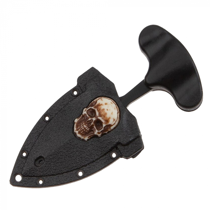 Cutit tactic de camping IdeallStore®, Broken Death, 8 cm, negru, teaca inclusa [7]