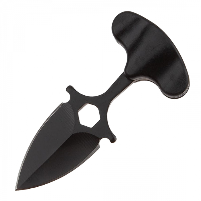 Cutit tactic de camping IdeallStore®, Death Valley, 8 cm, negru, teaca inclusa [2]