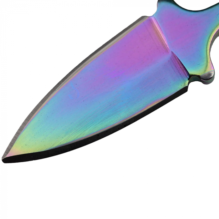 Cutit tactic de camping IdeallStore®, Rainbow Valley, 7.5 cm, negru, teaca inclusa [3]