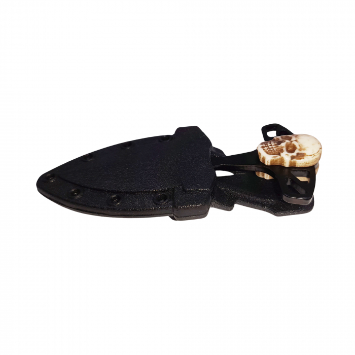 Cutit tactic de vanatoare IdeallStore®, Broken Silence, 8 cm, negru, teaca cu prindere curea [6]