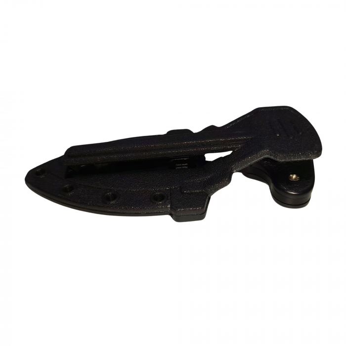 Cutit tactic de vanatoare IdeallStore®, Broken Spear, 8 cm, negru, teaca cu prindere curea [7]