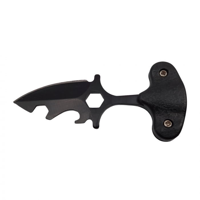 Cutit tactic de vanatoare IdeallStore®, Broken Trust, 8 cm, negru, teaca cu lant inclusa [3]