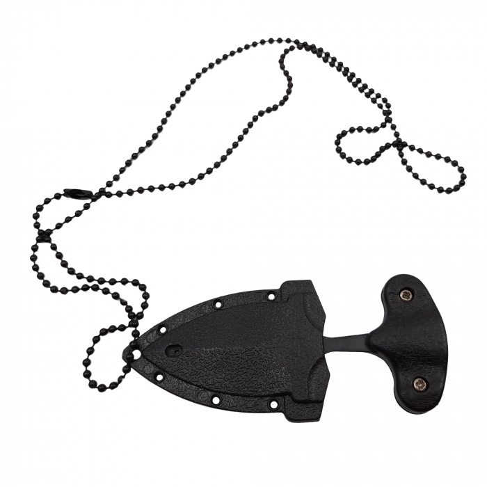 Cutit tactic de vanatoare IdeallStore®, Broken Trust, 8 cm, negru, teaca cu lant inclusa [8]