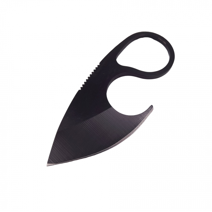 Cutit tactic de vanatoare IdeallStore®, Broken Trust, 8 cm, teaca cu lant inclusa, negru [4]
