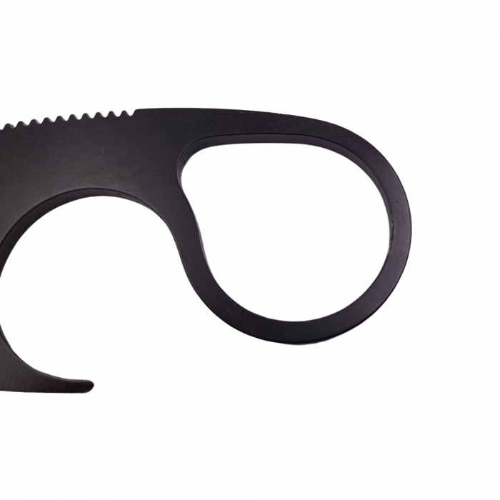 Cutit tactic de vanatoare IdeallStore®, Broken Trust, 8 cm, teaca cu lant inclusa, negru [5]