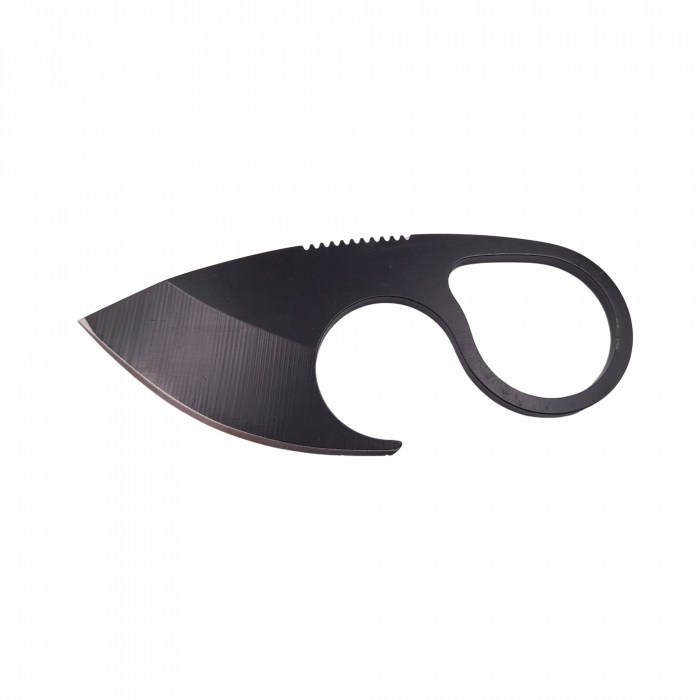 Cutit tactic de vanatoare IdeallStore®, Broken Trust, 8 cm, teaca cu lant inclusa, negru [3]