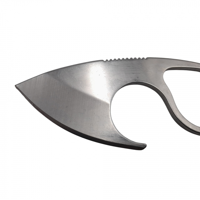 Cutit tactic de vanatoare IdeallStore®, Broken Trust, 8 cm, teaca cu lant inclusa, argintiu [6]