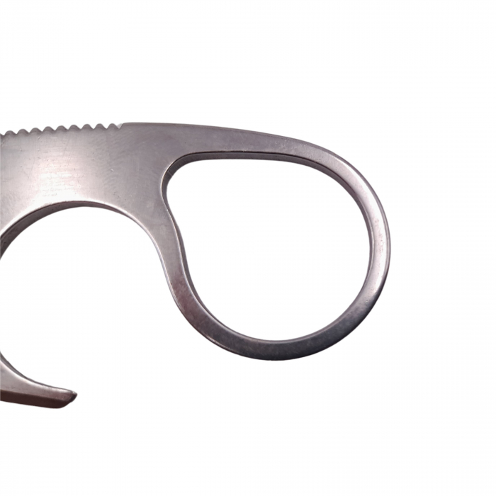 Cutit tactic de vanatoare IdeallStore®, Broken Trust, 8 cm, teaca cu lant inclusa, argintiu [5]