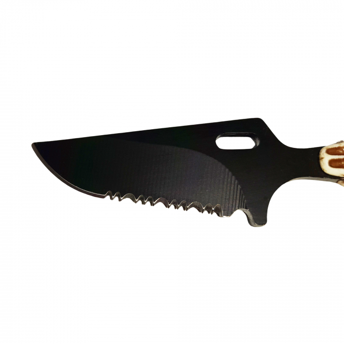 Cutit tactic de vanatoare IdeallStore®, Death Spike, 9.5 cm, negru, teaca cu lant inclusa [5]